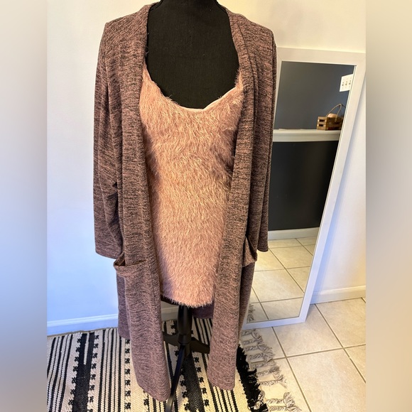 3X•PURPLE BLENDED SUPERSOFT LONGLINE CARDIGAN• - Picture 5 of 15